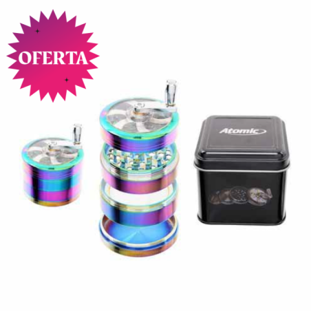 GRINDER METALICO ATOMIC RAINBOW MOLINILLO 60MM 4P1
