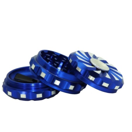 GRINDER ATOMIC PREMIUM  SPINER ALU AZUL 3PCS CAJA REGALO1