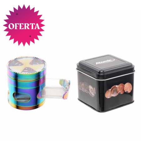 GRINDER METALICO ATOMIC PREMIUM DESTRUCTOR RAINBOW 62MM 4P1