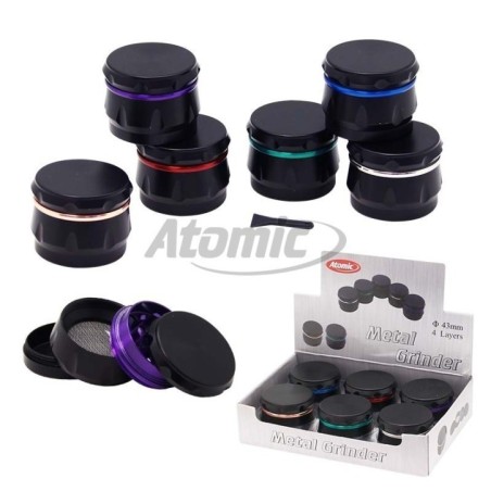 EXP 6 GRINDER ATOMIC RING NEGRO MATE 4.3CM 4 PCS1