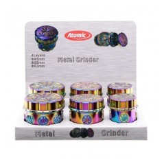 EXP 6 GRINDER ATOMIC CANNABIS RAINBOW 3 TAMAÑOS 4PCS1