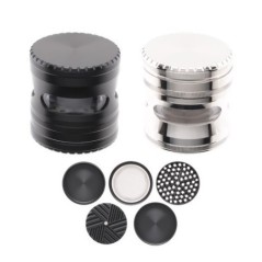 EXP 6 GRINDER METALICO ATOMIC BLACK SILVER 63MM 5P1