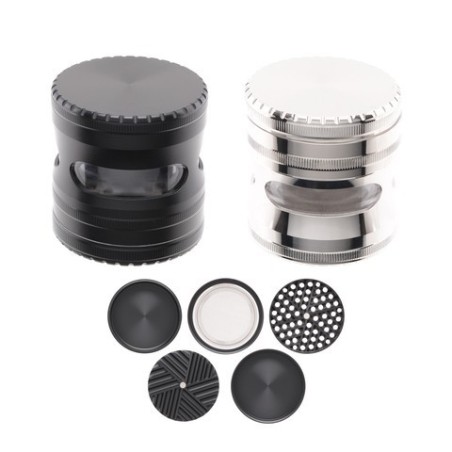 EXP 6 GRINDER METALICO ATOMIC BLACK SILVER 63MM 5P1