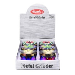 EXP 6 GRINDER ATOMIC METAL LEAF RAINBOW 40MM 4 PCS1