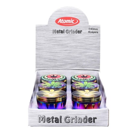 EXP 6 GRINDER ATOMIC METAL LEAF RAINBOW 40MM 4 PCS1