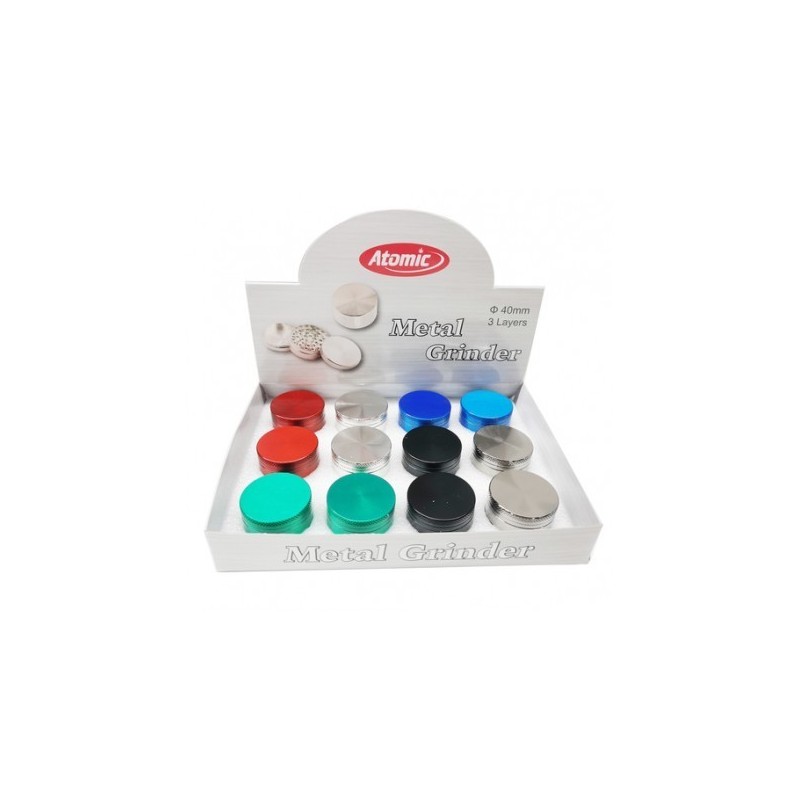 EXP 12 GRINDER ATOMIC METAL BASIC 40MM 3PCS (6 COLORES)1