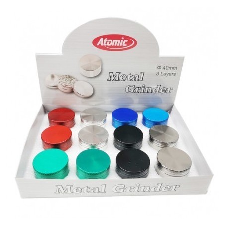EXP 12 GRINDER ATOMIC METAL BASIC 40MM 3PCS (6 COLORES)1