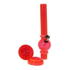 EXP 12 BONG CONEY SMILE ACRILICO + GRINDER 15CM