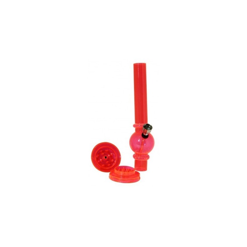 EXP 12 BONG CONEY SMILE ACRILICO + GRINDER 15CM1