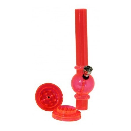 EXP 12 BONG CONEY SMILE ACRILICO + GRINDER 15CM