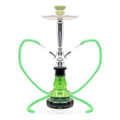 SHISHA ATOMIC ULISES VERDE 45CM 2 TUBOS1