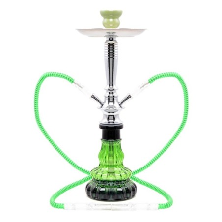 SHISHA ATOMIC ULISES VERDE 45CM 2 TUBOS1