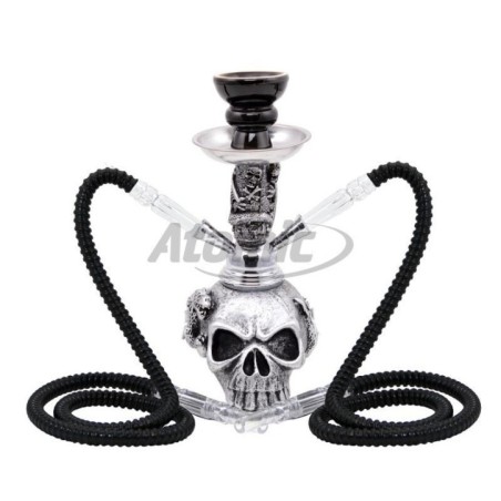 SHISHA ATOMIC SKULL DRAGON 25CM 2 TUBOS
