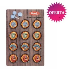 EXP 12 CENICEROS BOLSILLO POCKET DRAGONES (4.8CM)1