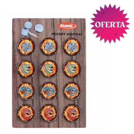 EXP 12 CENICEROS BOLSILLO POCKET DRAGONES (4.8CM)1