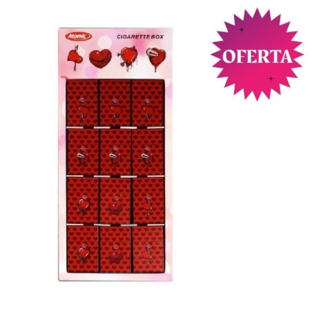 EXP 12 PITILLERAS CAJETILLA ATOMIC RED HEARTS1