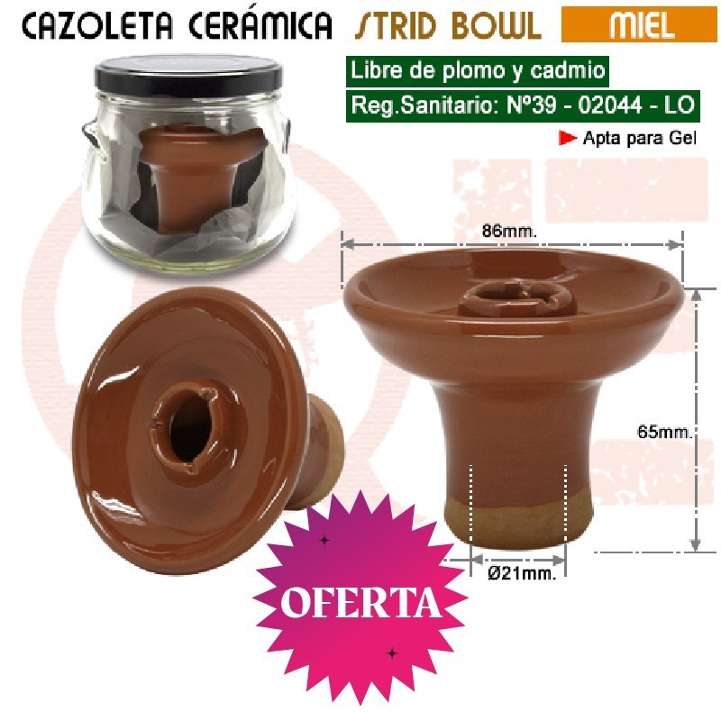 CAZOLETA CERAMICA STRID BOWL MIEL + BOTE CRISTAL1