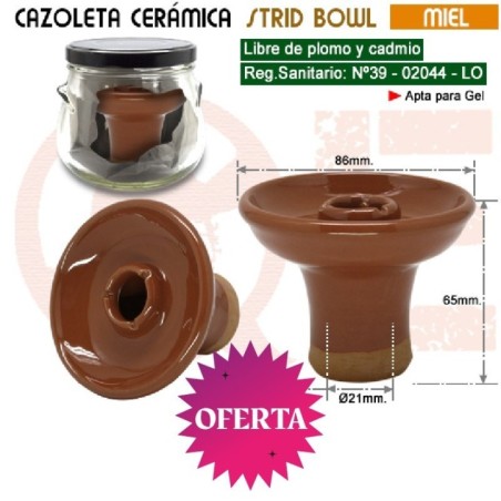 CAZOLETA CERAMICA STRID BOWL MIEL + BOTE CRISTAL