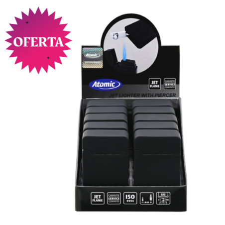 EXP 10 ENC ATOMIC LUXE JETFLAME BLACK CON PERFORADOR PARA PUROS1