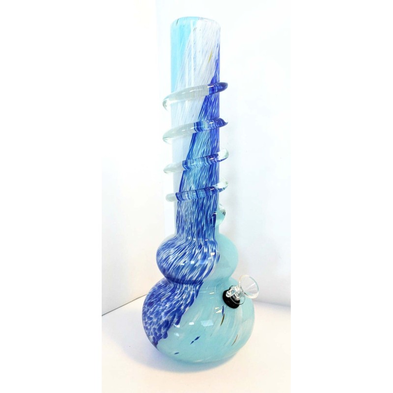 BONG CRISTAL ARTESANAL H.F. JOSHIKA 31CM AZUL1