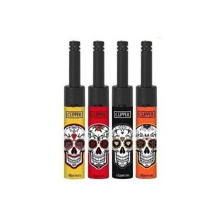 ENCENDEDOR MINI CLIPPER TUBE MEXICAN SKULLS- EXP 24 UNIDADES