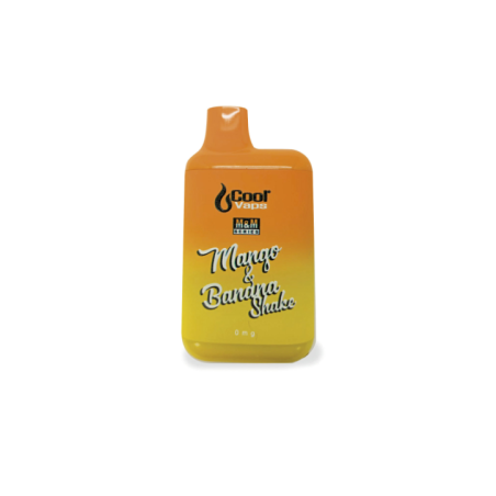 PACK 5 VAPER DESECHABLE COOL VAPS M&M PUFF 0MG MANGO & BATIDO BANANA