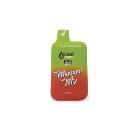 PACK 5 VAPER DESECHABLE COOL VAPS M&M PUFF 0MG MANZANA MIX ICE