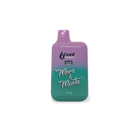 PACK 5 VAPER DESECHABLE COOL VAPS M&M PUFF 0MG MORA & MENTA