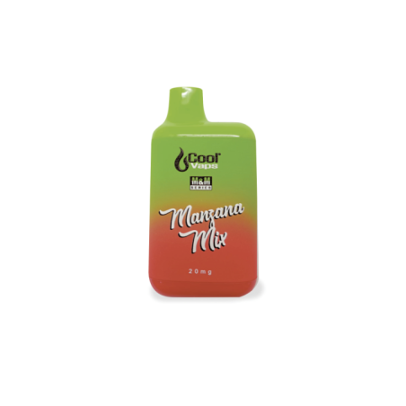 PACK 5 VAPER DESECHABLE COOL VAPS M&M PUFF 20MG MANZANA MIX ICE
