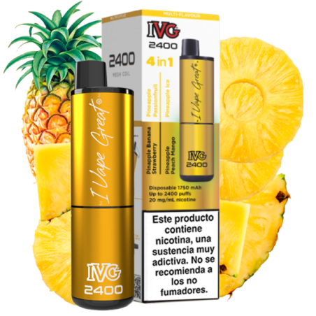 PACK5VAPERSDESECHABLESIVG2400PINEAPPLEICE20MG1