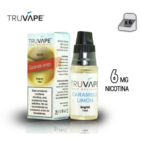 LÍQUIDO TRUVAPE CARAMELO LIMON 6 MG 50/50