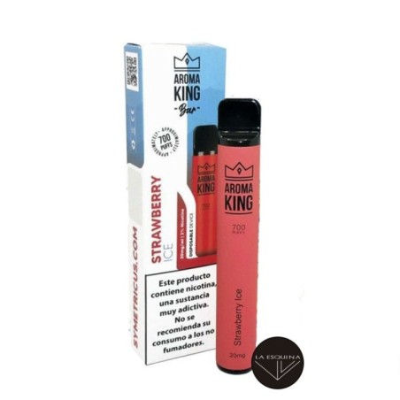 PACK10VAPERDESECHABLEAROMAKING20MGSTRAWBERRYICE(FRESA)1