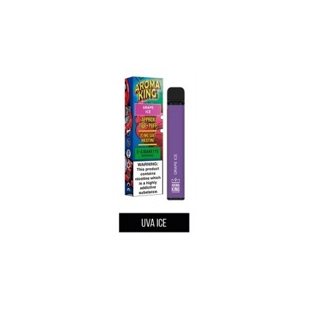 PACK 10 VAPER DESECHABLE AROMA KING 20MG GRAPE ICE (UVA)