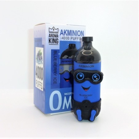 VAPER DESECHABLE AK MINION 0MG BLUEBERRY ICE (ARANDANOS) 4000 PUFFS