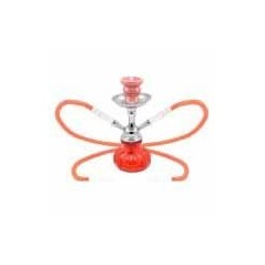 SHISHA ATOMIC ONE CLABASH 25CM ROJA 2 MANGUERAS
