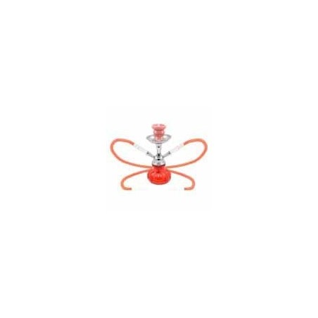 SHISHA ATOMIC ONE CLABASH 25CM ROJA 2 MANGUERAS