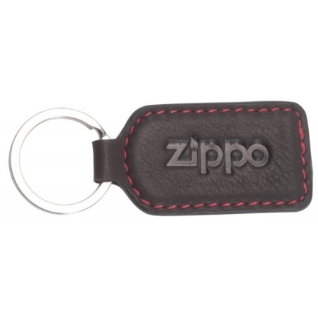 LLAVERO ZIPPO PIEL MARRON