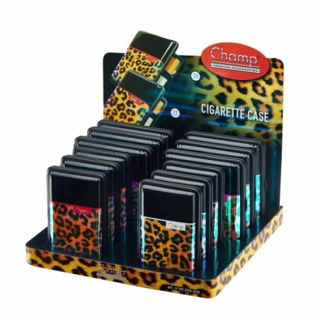 EXP 12 PITILLERAS CHAMP SHINY LEOPARD 20 & 12 CIG.