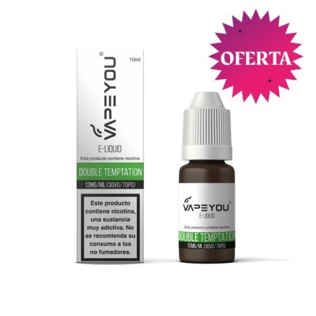LIQUIDOVAPEYOUDOUBLETEMPTATION(DOBLEMANZANA)10ML12MG1