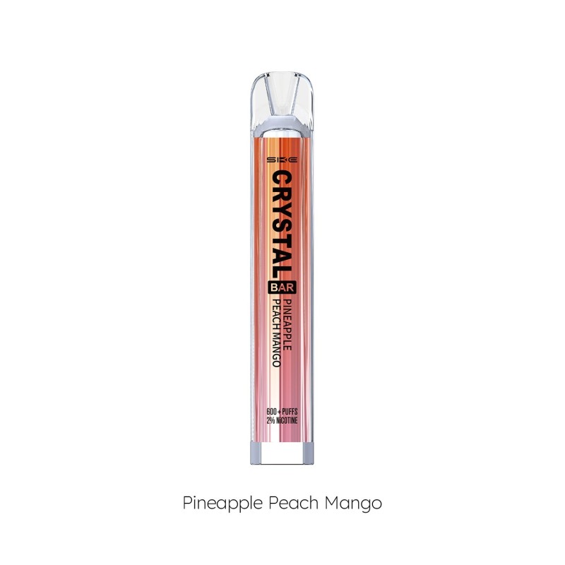 PACK10VAPERDESECHABLESKECRYSTALBARPINEAPPLEPEACHMANGO20MG(PIÑA,MELOCOTÓNYMANGO)1