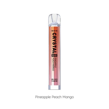 PACK10VAPERDESECHABLESKECRYSTALBARPINEAPPLEPEACHMANGO20MG(PIÑA,MELOCOTÓNYMANGO)1