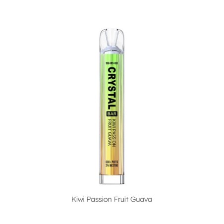 PACK10VAPERDESECHABLESKECRYSTALBARKIWIPASSIONFRUITGUAVA20MG(KIWI,FRUTADELAPASIÓNYGUAYABA)1