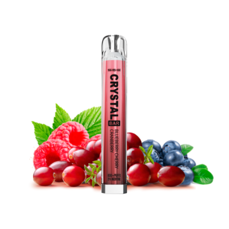 PACK10VAPERDESECHABLESKECRYSTALBARBLUEBERRYCHERRYCRANBERRY20MG(ARÁDANOS,CEREZAYGROSELLA)1