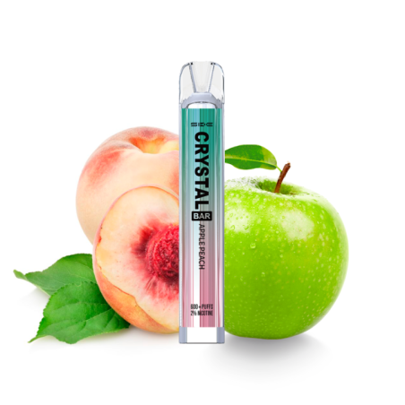 PACK10VAPERDESECHABLESKECRYSTALBARAPPLEPEACH20MG(MANZANAYMELOCOTÓN)1
