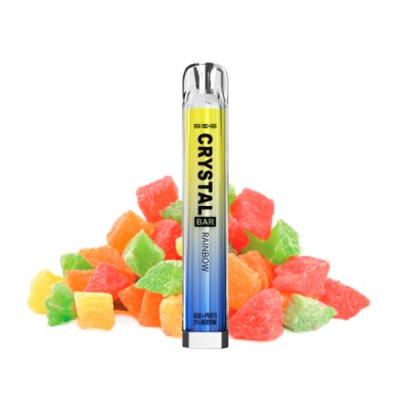 PACK10VAPERDESECHABLESKECRYSTALBARRAINBOW20MG(MIXDECHUCHERÍASDELIMA,LIMÓNYNARANJA)1