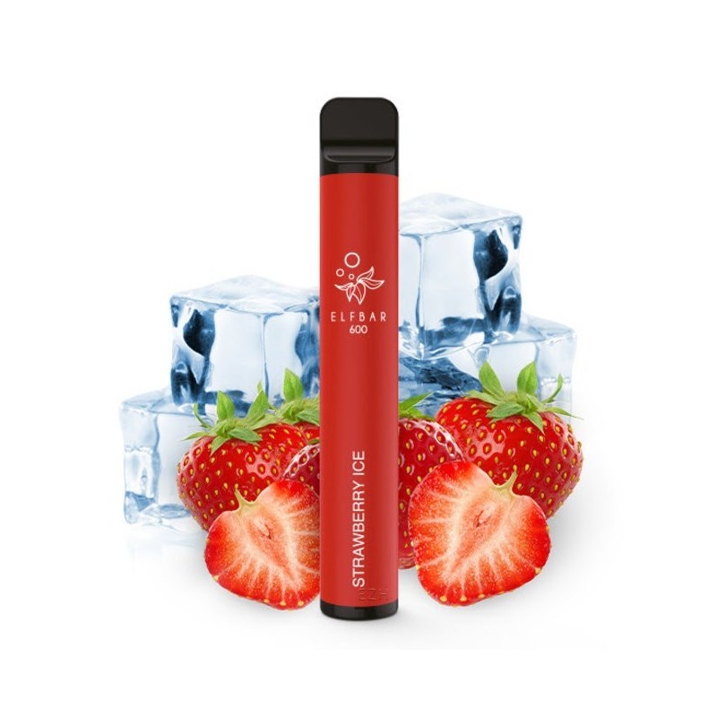 PACK10VAPERDESECHABLEELFBARSTRAWBERRYICE20MG(FRESA)1