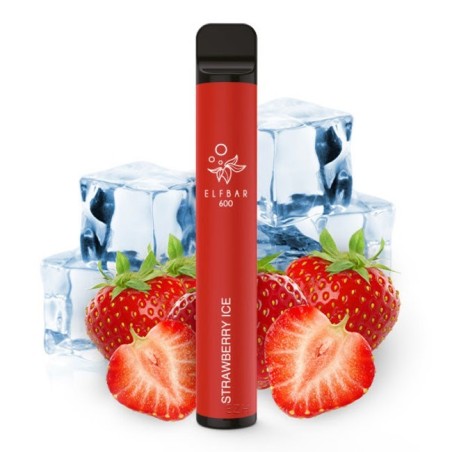 PACK10VAPERDESECHABLEELFBARSTRAWBERRYICE20MG(FRESA)1