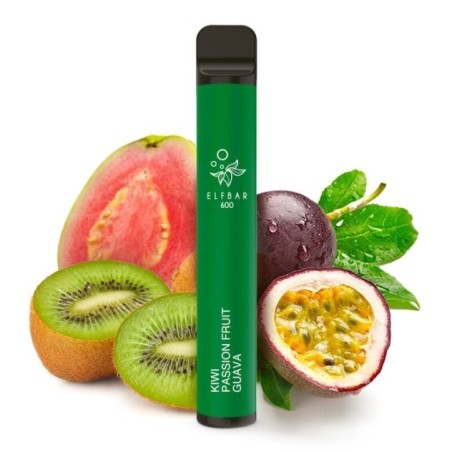 PACK10VAPERDESECHABLEELFBARKIWIPASSIONFRUITGUAVA20MG(KIWI,FRUTADELAPASIÓNYGUAYABA)1