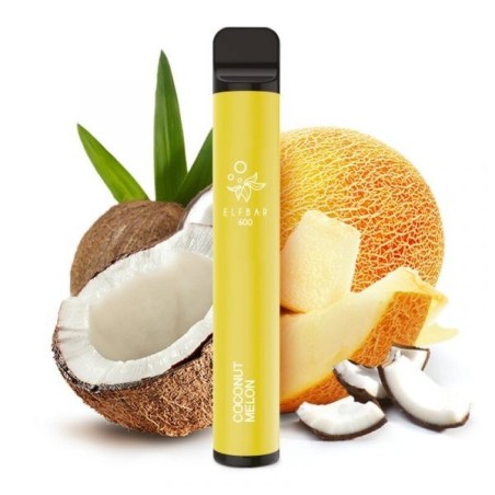 PACK10VAPERDESECHABLEELFBARCOCONUTMELON20MG(COCOYMELÓN)1