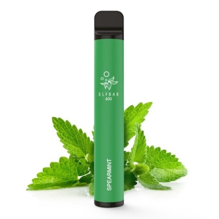 PACK10VAPERDESECHABLEELFBARSPEARMINT20MG(HIERBABUENA)1